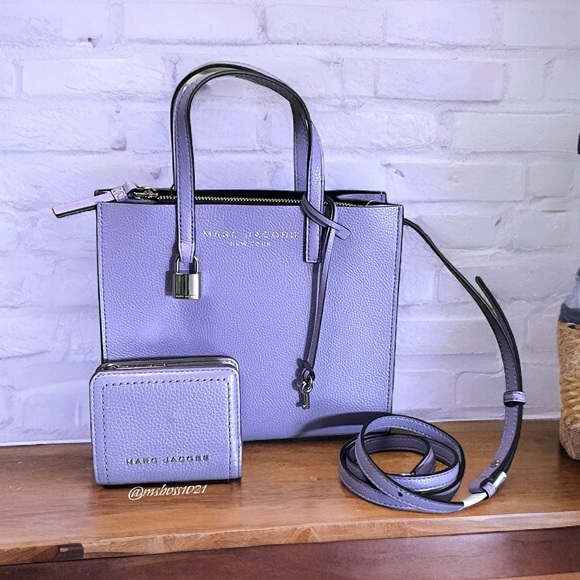 MARC JACOBS RARE Mini Grind Top Handle Crossbody + Bifold Wallet in Daybreak NWT